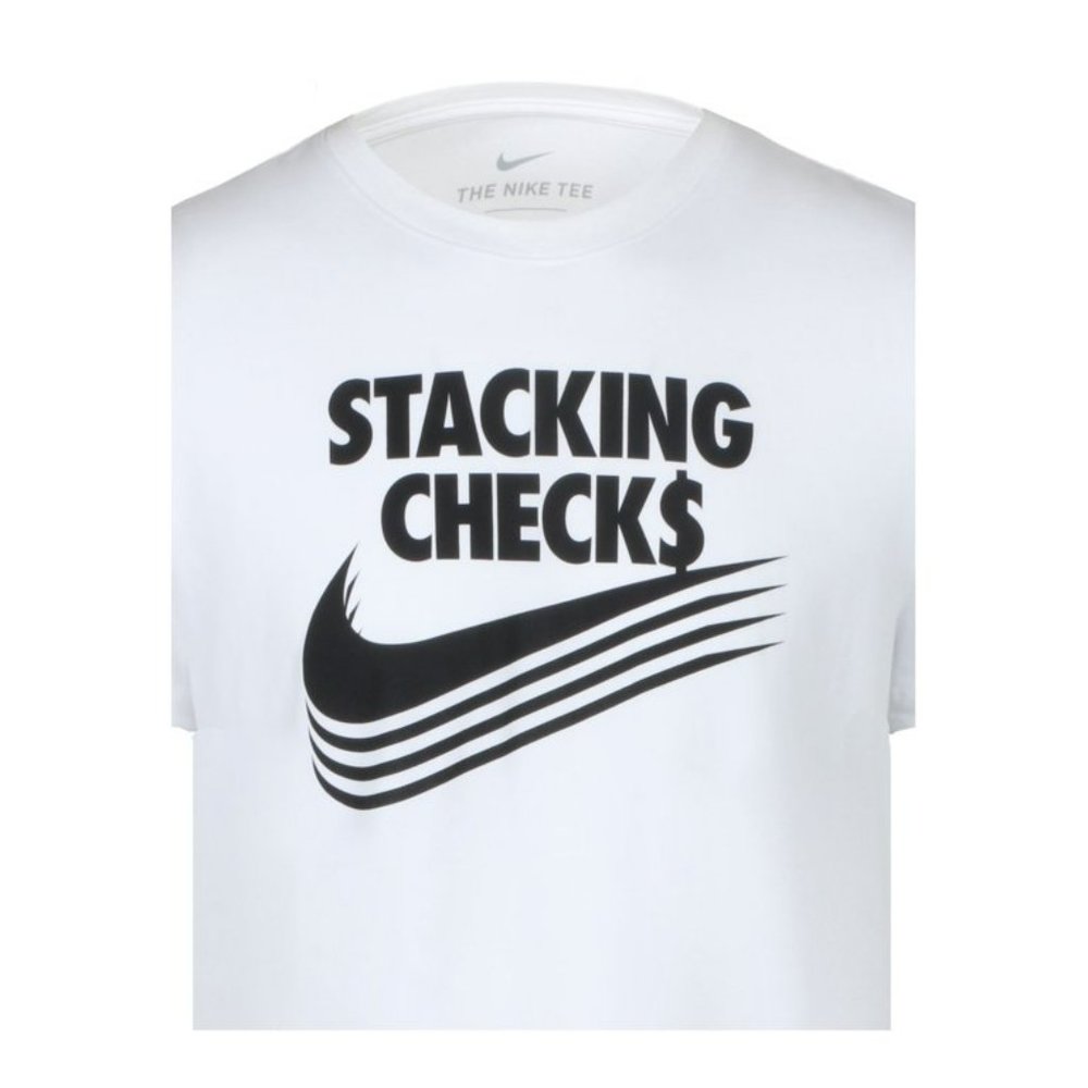 Nike "Stacking Checks" T-shirts (Lot of 2). Brand New. Mens Size: Medium - Picture 4 of 5